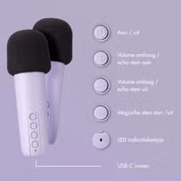 imoshion Sing & Shine Karaoke set - Speaker en 2 Microfoons - Lavender Lilac