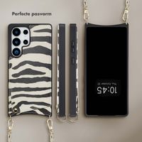 Selencia Nova Telefoonhoes met Koord en Pashouder Samsung Galaxy S25 Ultra - Zazzy Zebra