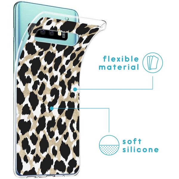 imoshion Design hoesje Samsung Galaxy S10 - Luipaard / Zwart