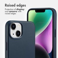 Accezz Leather Back Cover with MagSafe Apple iPhone 14 - Nightfall Blue