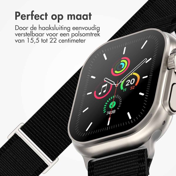 imoshion Nylon Alpine bandje Apple Watch Series 1 t/m 11 / SE / Ultra (44/45/46/49 mm) - Zwart
