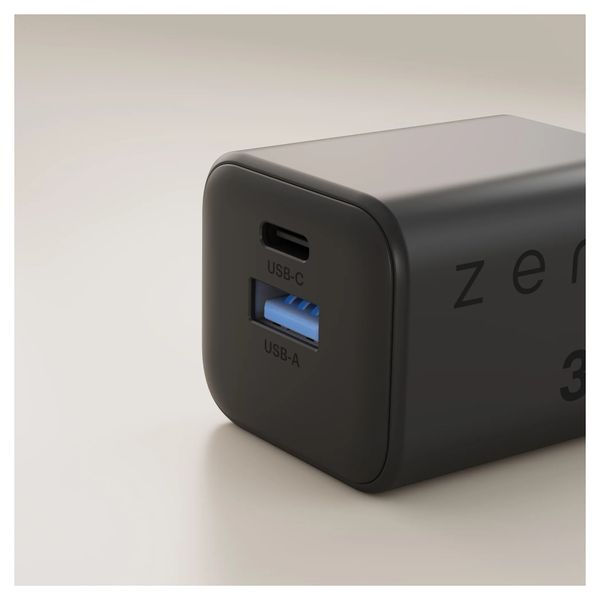 Zens Compact Oplader USB-C / USB-A 30W - Power Adapter - Zwart