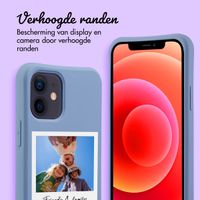 Gepersonaliseerd Color Backcover MagSafe met afneembaar koord en polaroid  iPhone 12 Pro - Ash Blue