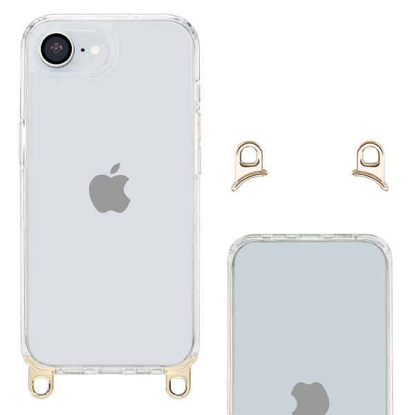 Selencia Backcover met afneembare haakjes Apple iPhone 16e - Transparant