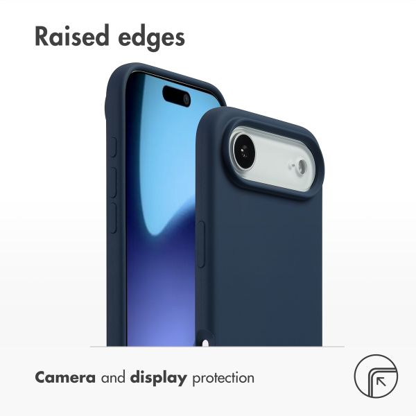 Accezz Liquid Silicone Back Cover with MagSafe Apple iPhone Air - Dark blue