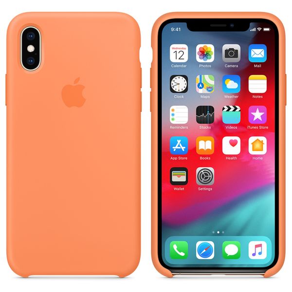 Apple Silicone Backcover Apple iPhone Xs / X - Papaya