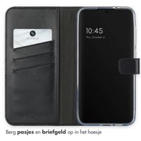 Selencia Echt Leren Bookcase Samsung Galaxy S24 FE - Zwart