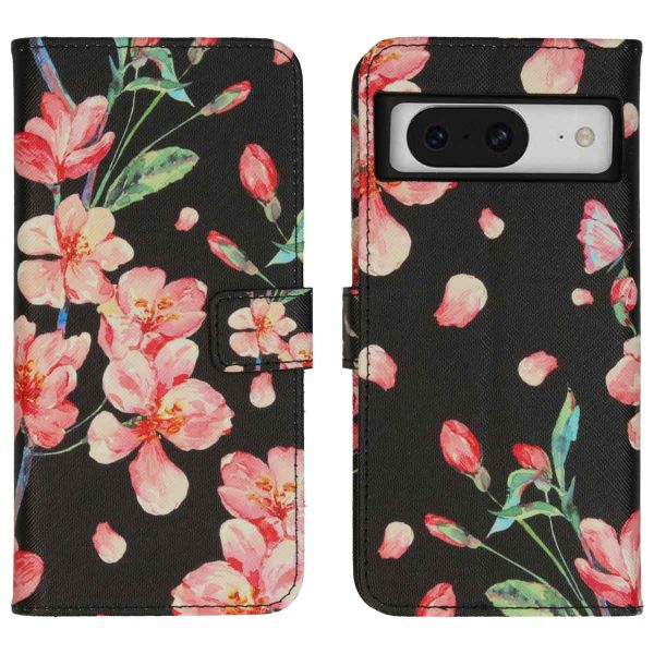 imoshion Design Softcase Bookcase Google Pixel 8 Pro - Blossom Black