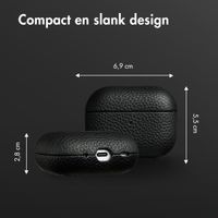 Accezz Echt Leren Case Apple AirPods Pro 2 - Zwart