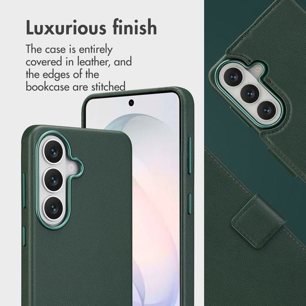 Accezz 2-in-1 Leather Bookcase with MagSafe Samsung Galaxy S26 - Cedar Green