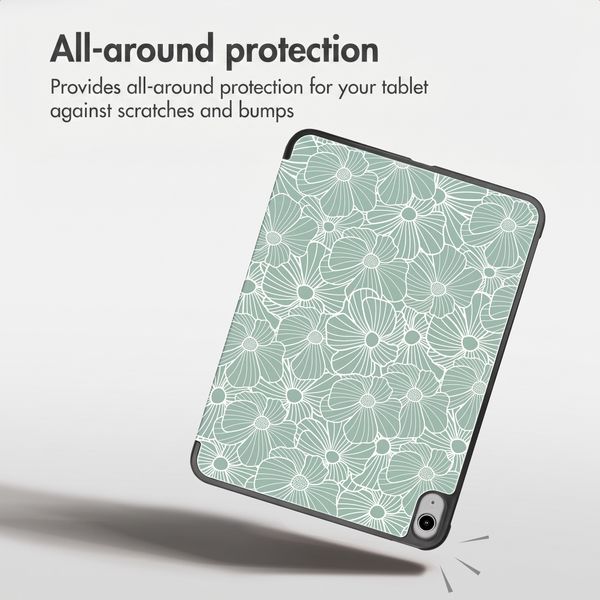 imoshion Design Trifold Case Apple iPad 11 (2025) 11 inch A16 / iPad 10 (2022) 10.9 inch - Botanica