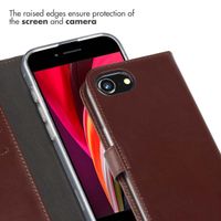 Selencia Genuine Leather Book Case Apple iPhone 17e / 16e - Brown