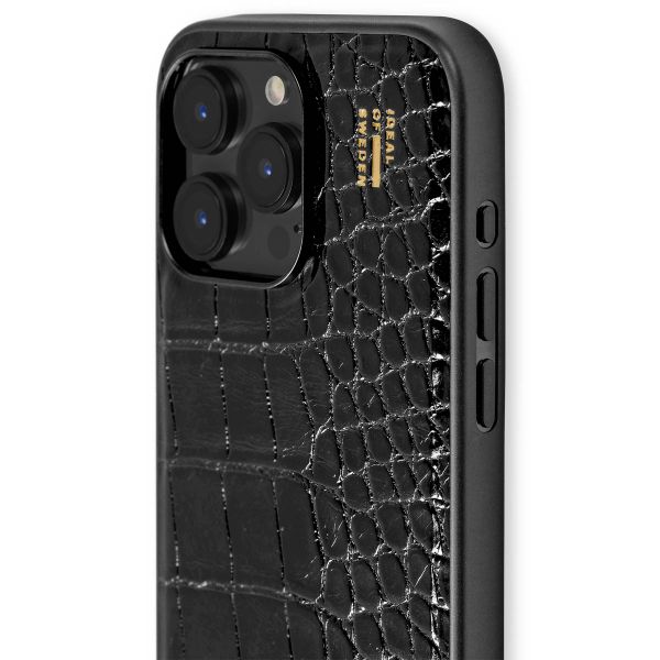 iDeal of Sweden Vegan Leather Backcover iPhone 14 Pro Max - Black Croco