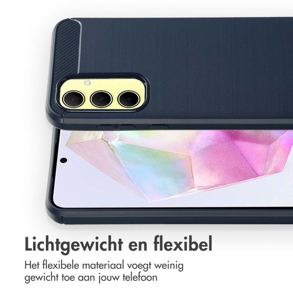 imoshion Brushed Backcover Samsung Galaxy A35 - Donkerblauw