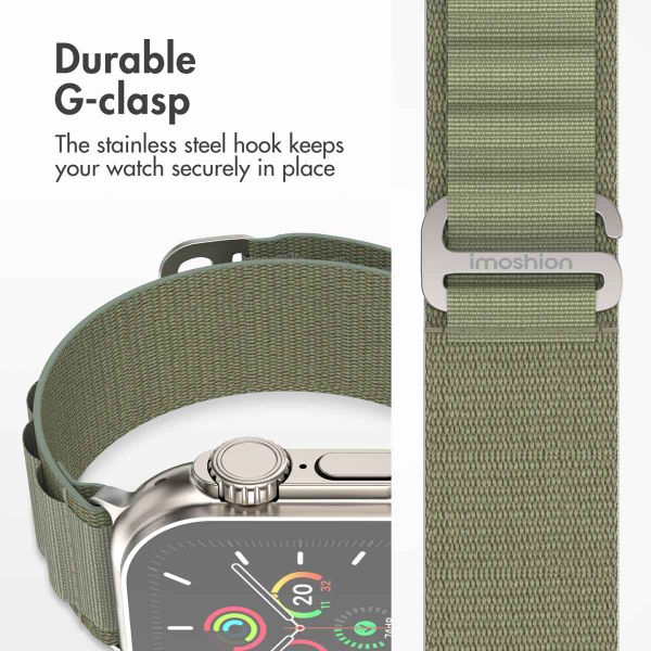 imoshion Nylon Alpine Band Apple Watch | 38/40/41/42 mm - Olive Green