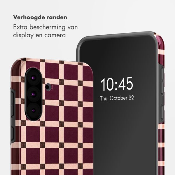 Selencia Vivid Backcover Samsung Galaxy A36 / A56 - Check This Burgundy