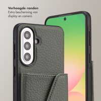 Selencia Sera Telefoonhoes met Koord en Envelop Pashouder Samsung Galaxy A57 (5G) - Sage Green