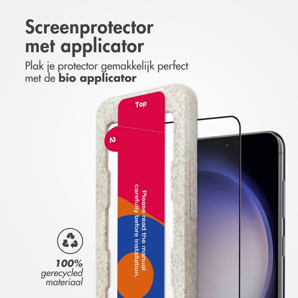 Accezz Gehard Glas Full Cover Screenprotector met applicator Samsung Galaxy S22 / S23