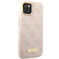 Guess 4G Logo Monogram Backcover MagSafe Apple iPhone 14 - Roze