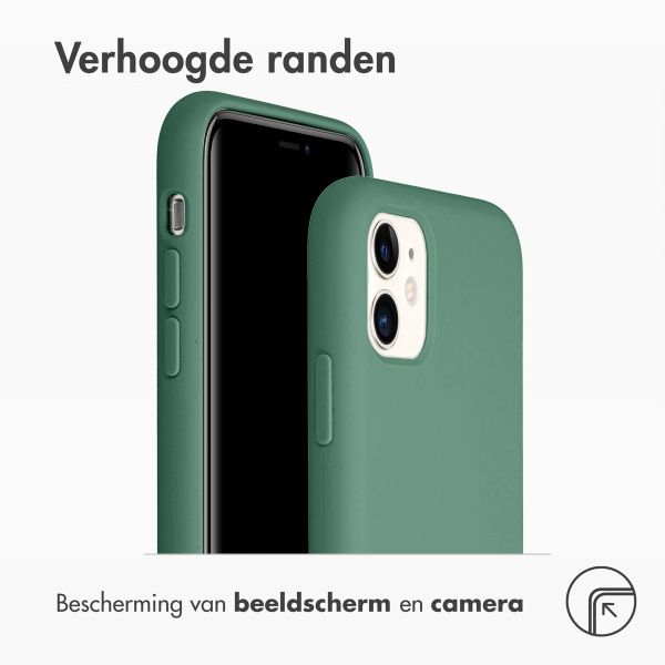 Accezz Liquid Silicone Backcover iPhone 11 - Donkergroen