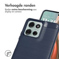 imoshion Brushed Backcover Motorola Moto G75 5G - Donkerblauw