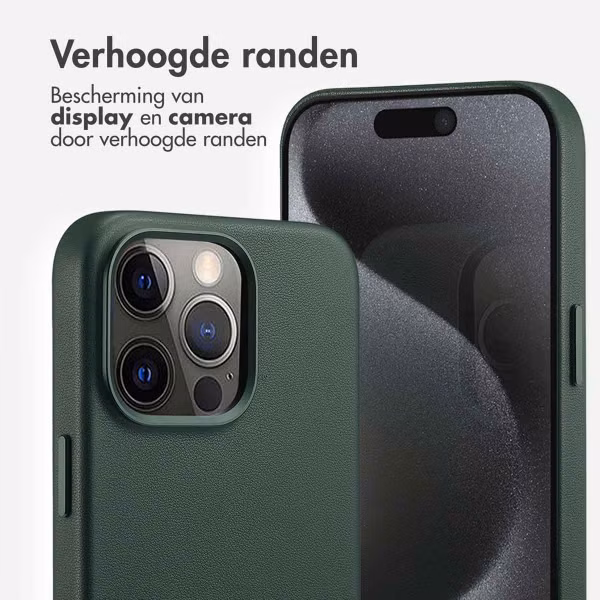 Accezz MagSafe Leather Backcover Apple iPhone 15 Pro Max - Cedar Green