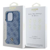 Guess 4G Metal Logo Backcover MagSafe Apple iPhone 16 Pro - Blauw