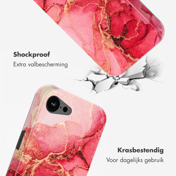 Selencia Vivid Backcover met MagSafe Apple iPhone 16e - Rosy Marble