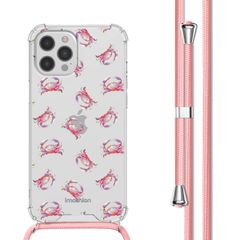 imoshion Design hoesje met koord iPhone 12 (Pro) - Crab Watercolor