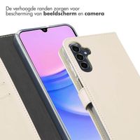 Selencia Echt Leren Bookcase Samsung Galaxy A15 (5G) - Greige