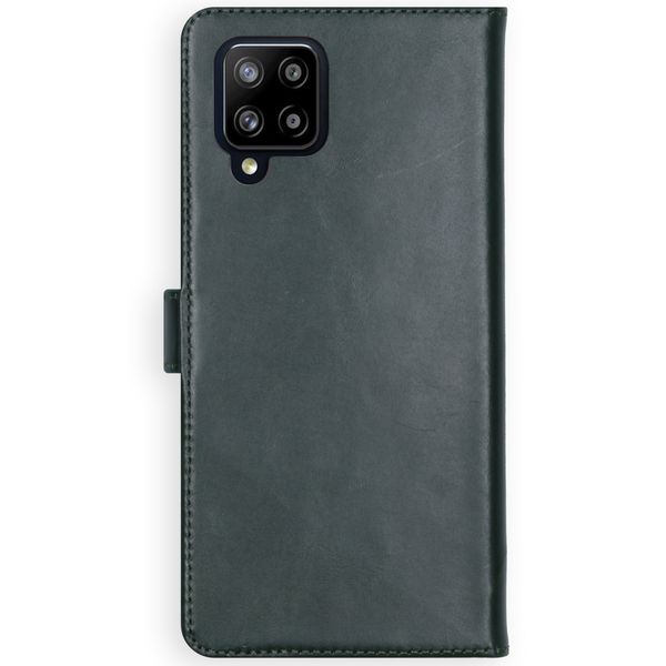 Selencia Echt Leren Bookcase Samsung Galaxy A42 - Groen