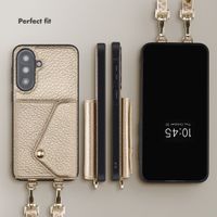 Selencia Sera Phone Case with Cord and Envelope Card Holder Samsung Galaxy A37 (5G) - Champagne