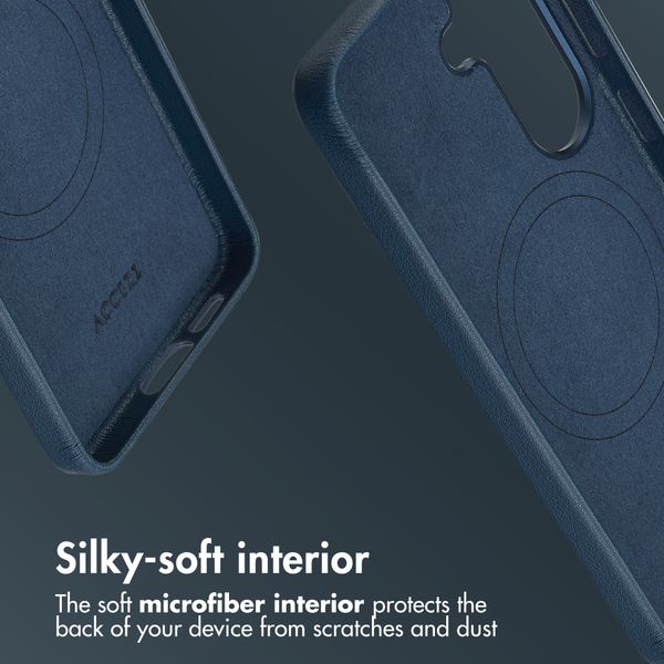 Accezz Leather Back Cover with MagSafe Samsung Galaxy S26 - Nightfall Blue