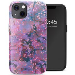 Selencia Vivid Backcover met MagSafe Apple iPhone 13 - Fresh Paint Flower Orange