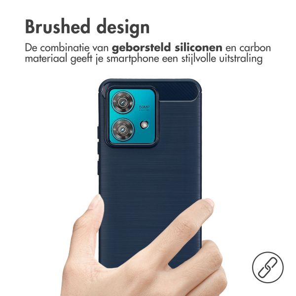 imoshion Brushed Backcover Motorola Edge 40 Neo - Donkerblauw