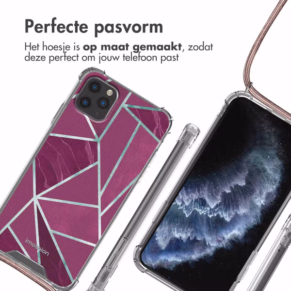 imoshion Design hoesje met koord Apple iPhone 11 Pro - Bordeaux Graphic