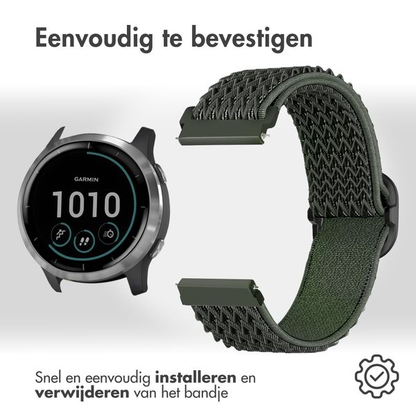 imoshion Elastisch nylon bandje Garmin Vivoactive 4 - Donkergroen