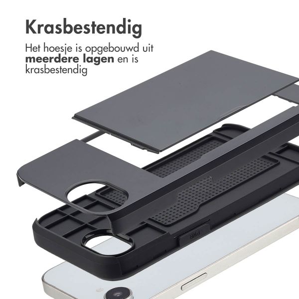 imoshion Backcover met pasjeshouder iPhone 16e - Zwart