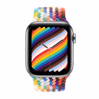 Apple Gevlochten solobandje Apple Watch | 38/40/41/42 mm - Maat 2 - Pride Edition