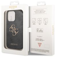 Guess 4G Metal Logo Backcover Apple iPhone 15 Pro - Grijs
