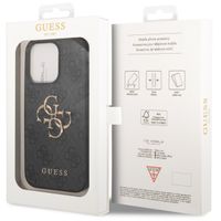 Guess 4G Metal Logo Backcover iPhone 15 Pro - Grijs