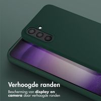 Selencia Siliconen hoesje met afneembaar koord Samsung Galaxy S23 FE - Donkergroen