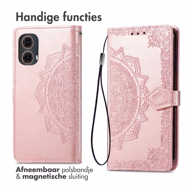 imoshion Mandala Bookcase Motorola Moto G85 - Rosé Goud