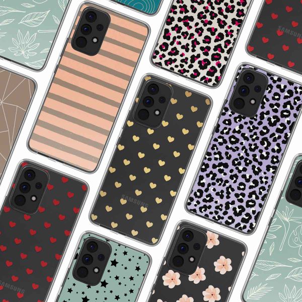 imoshion Design hoesje Samsung Galaxy A53 - Striped peach reverse