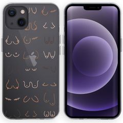 imoshion Design hoesje iPhone 13 - Boobs all over - Transparant