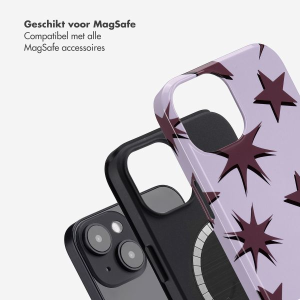 Selencia Vivid Backcover met MagSafe Apple iPhone 14 - Stars Plum Lilac