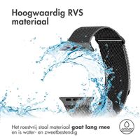 imoshion Milanees magnetisch bandje Apple Watch Series 1 - 9 / SE (38/40/41 mm) | Series 10 / 11 (42 mm) - Maat S - Zwart