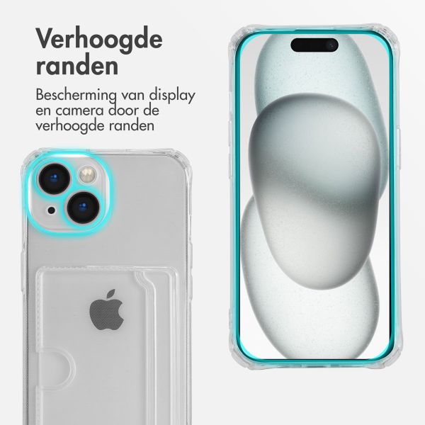 imoshion Softcase Backcover met pasjeshouder Apple iPhone 15 - Transparant