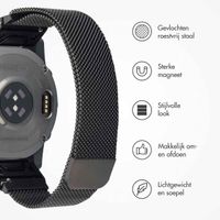 imoshion QuickFit® Milanees bandje Garmin Watch | 22 mm aansluiting - Zwart