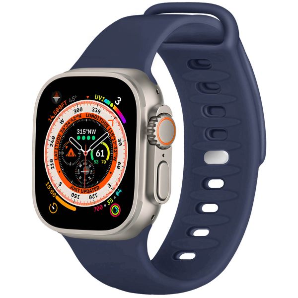 imoshion Siliconen bandje Apple Watch Series 1-10 / SE / Ultra (2) - 42/44/45/46/49 mm - Donkerblauw